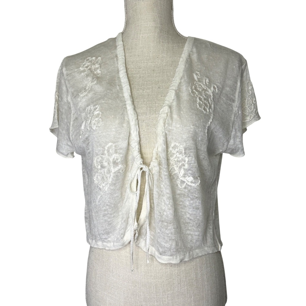 Whitewash Brand Linen Top Womens XL Cream‎